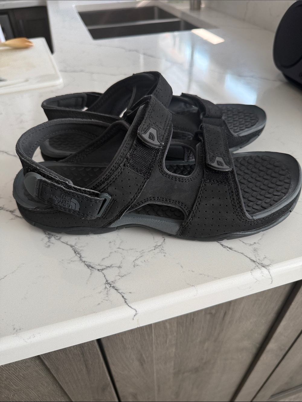 The North Face Black Open-Toe Velcro Sport Sandals